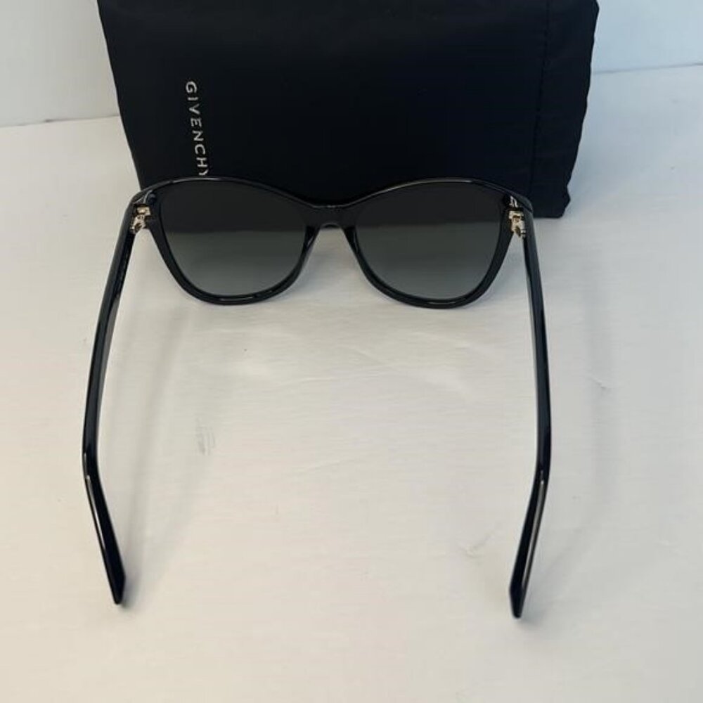 New Authentic GIVENCHY Black /Grey /Gold Acetate Frame Sunglasses -GV7198S - Picture 11 of 13
